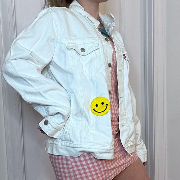 Levi's Jackets & Blazers - Levi’s x Smiley Limited Edition White Denim Jacket